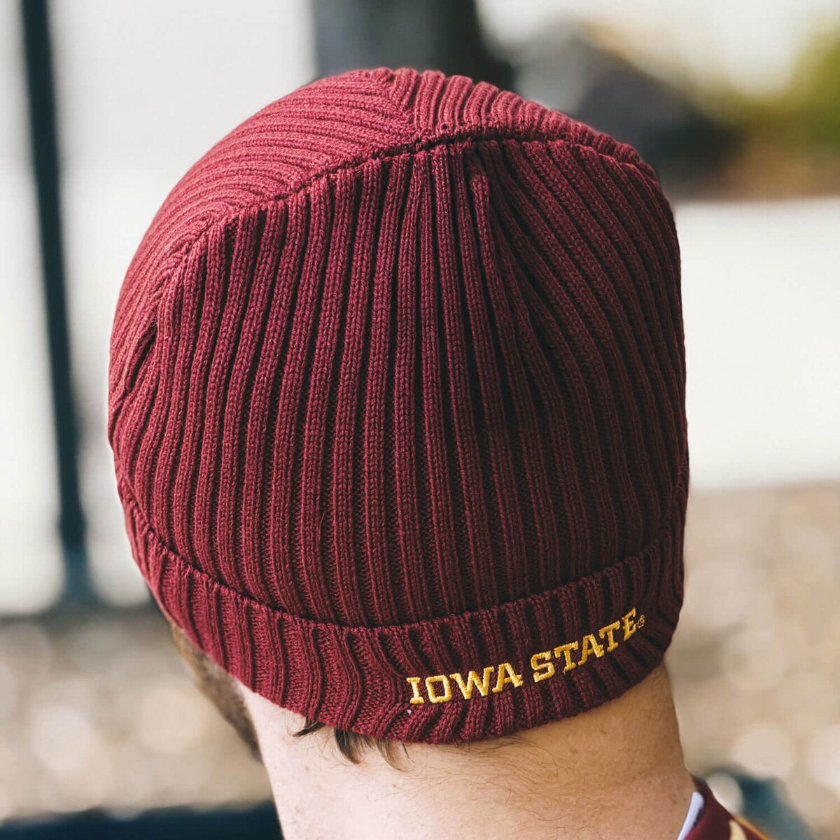 Authentic Brand Youth I-State Cardinal Beanie back